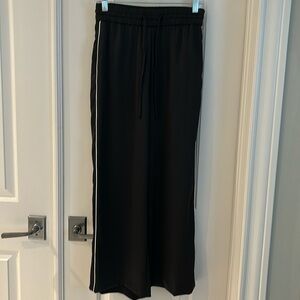 ZARA Women's Elastic Waist Adjustable Drawstring Side Pockets Wide Leg Pants